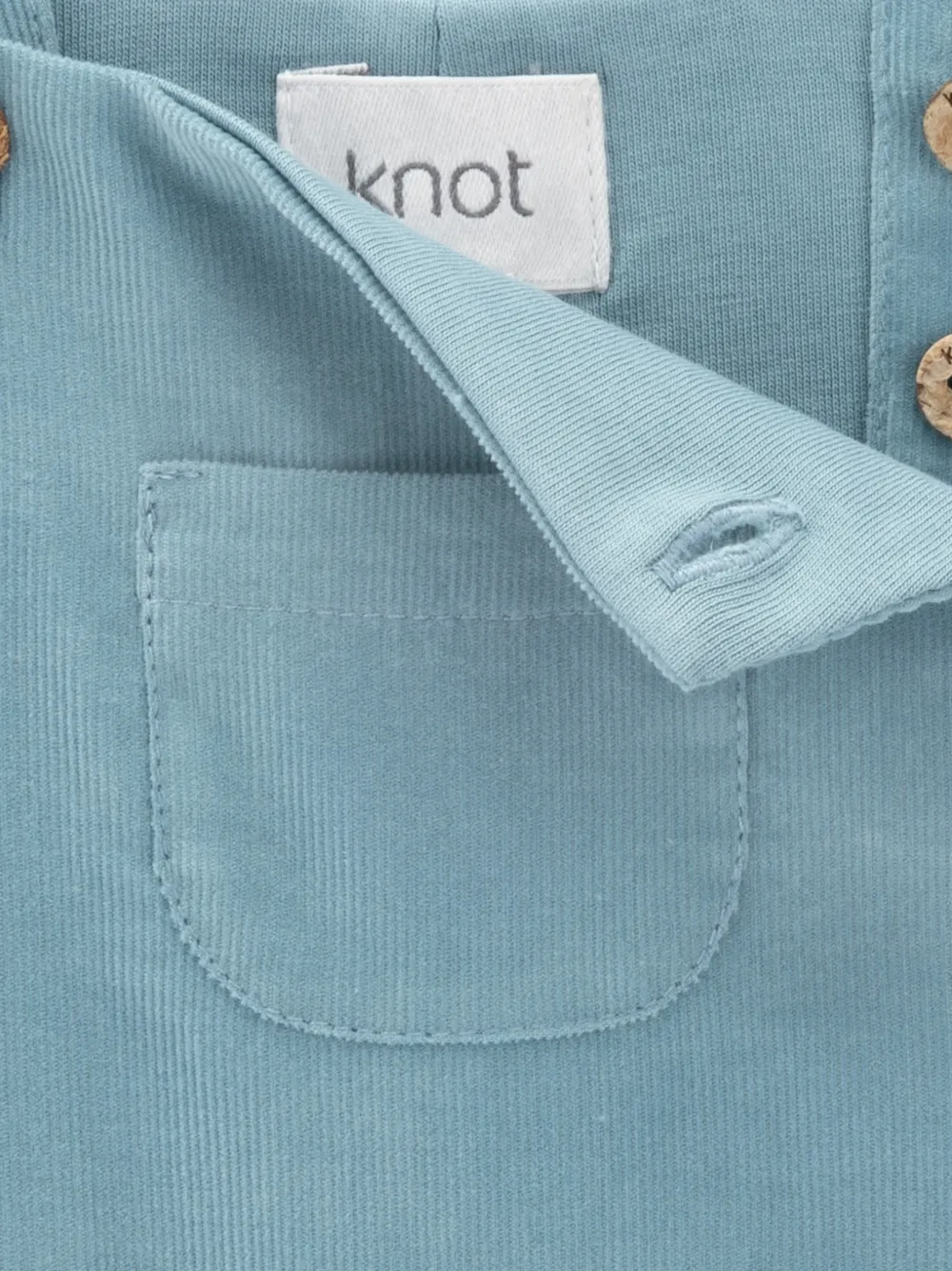 Knot Page ribfluwelen tuinbroek Blauw