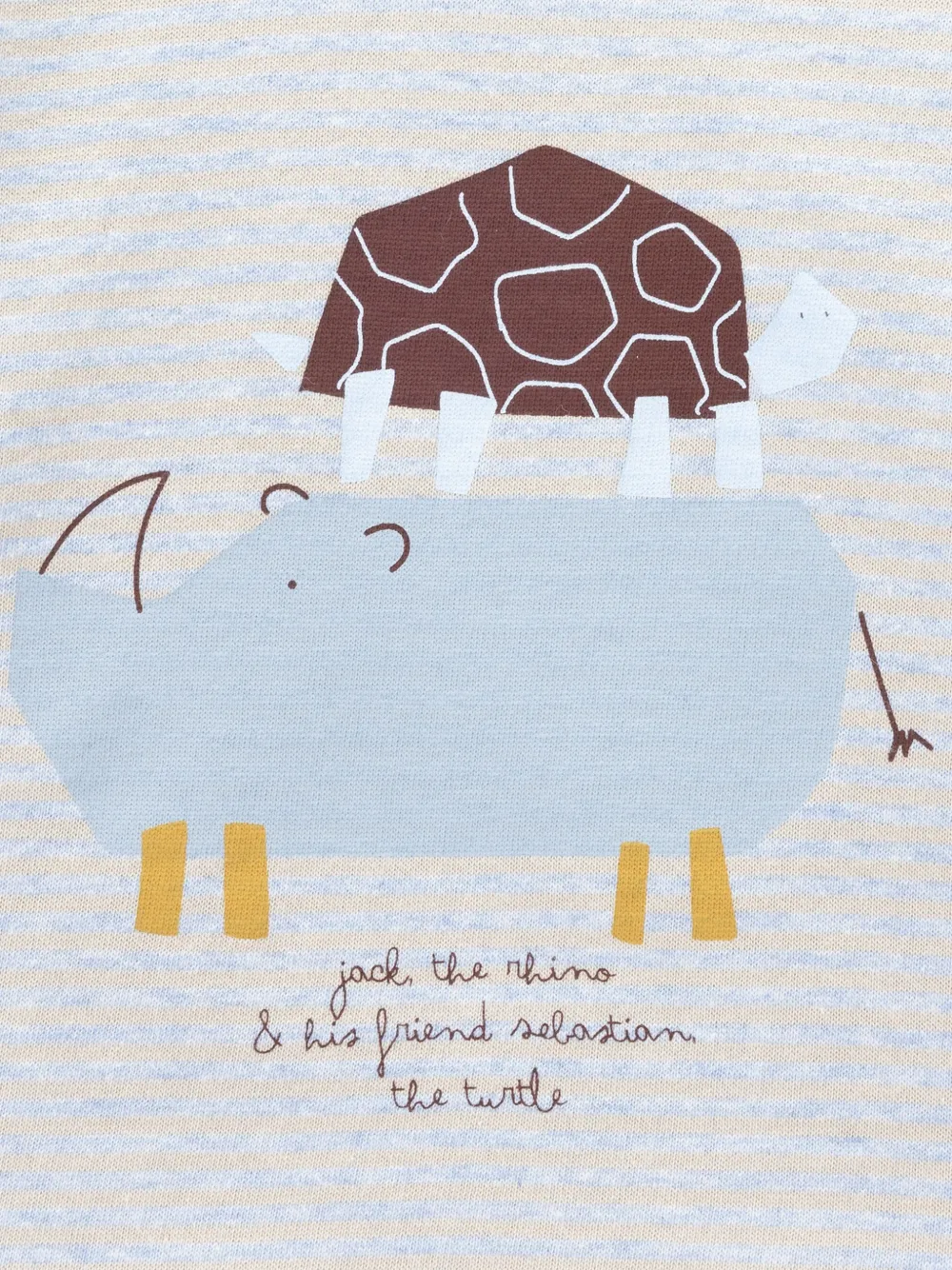 Knot Captain Stripes T-shirt met grafische print Beige