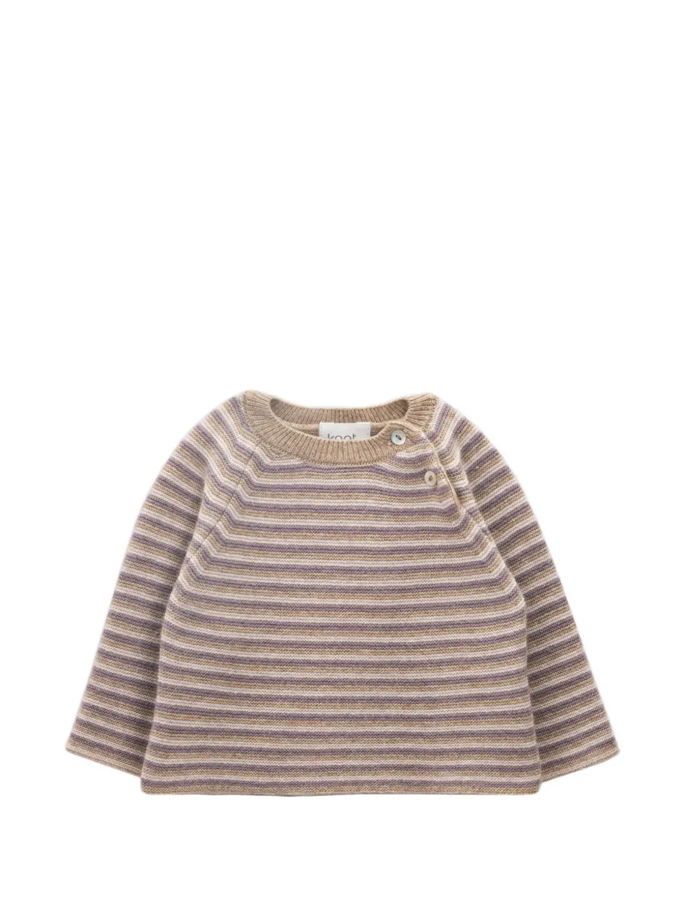 Knot Maglione Heart Stripes con bottoni - Toni neutri