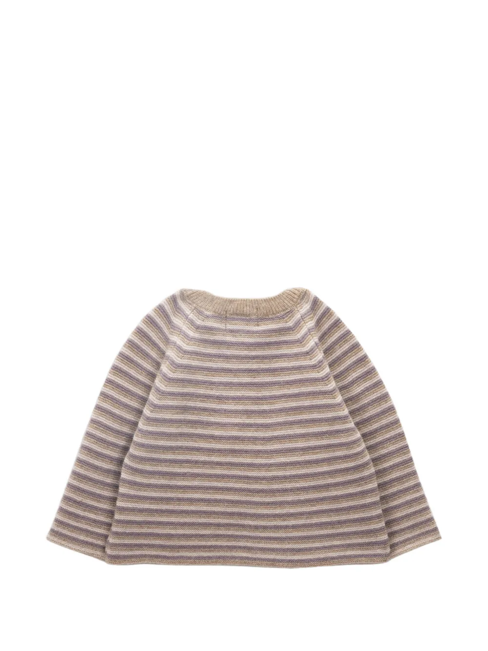 Knot Heart Stripes trui met knoopsluiting Beige