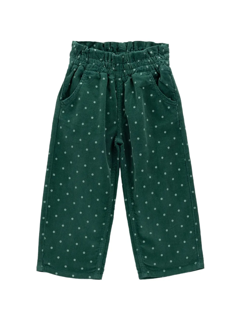 Knot Pantaloni Posy Dots in velluto a coste a pois - Verde
