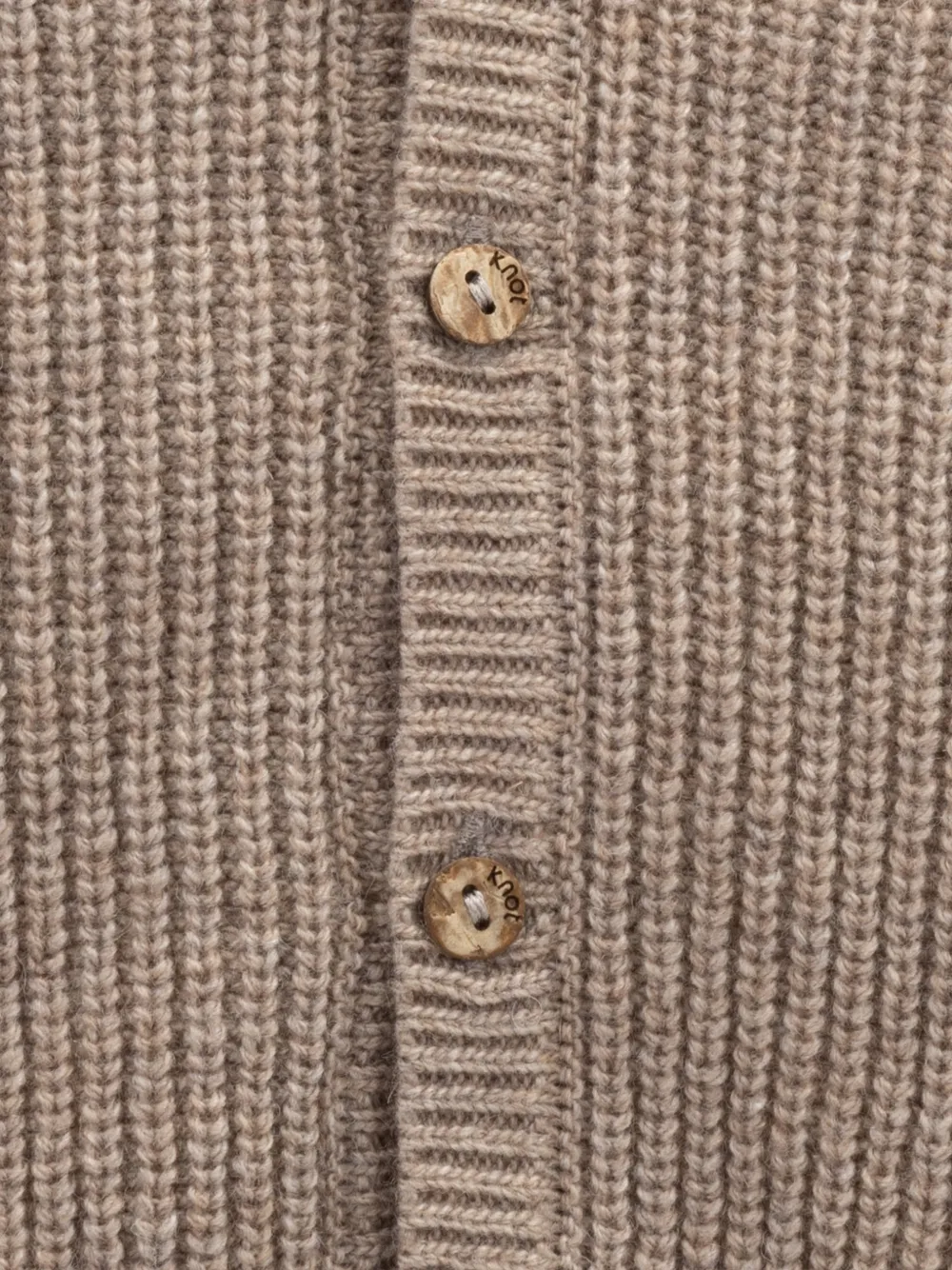Knot Gavin grofgebreid vest Beige