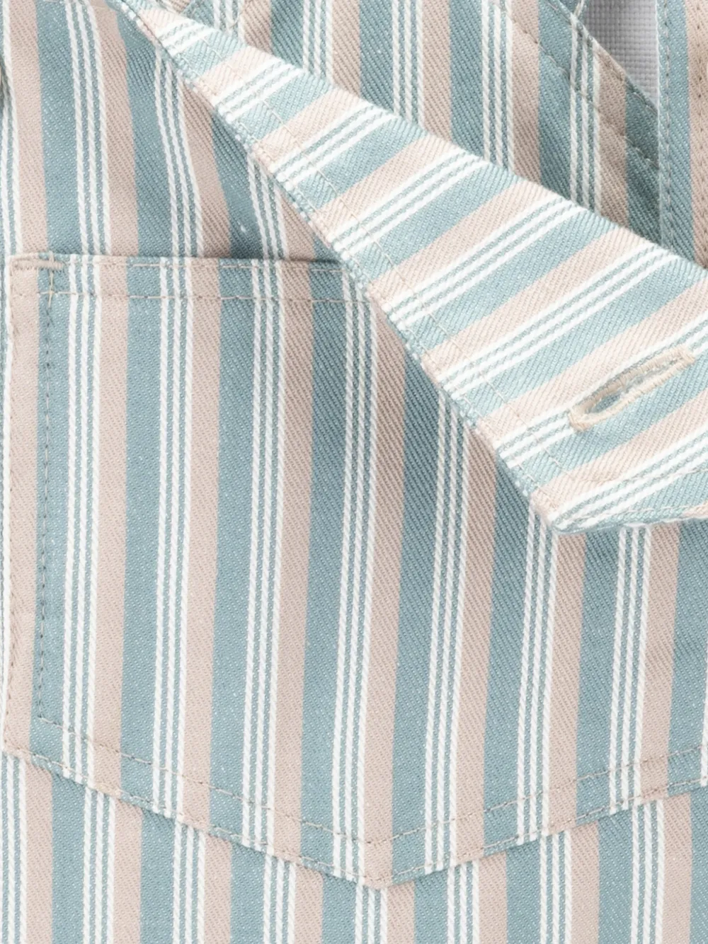 Knot Shawn gestreepte twill tuinbroek Blauw