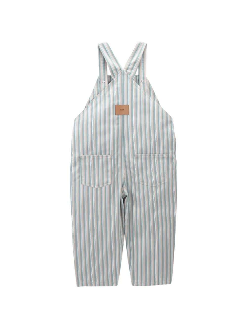 Knot Shawn gestreepte twill tuinbroek Blauw