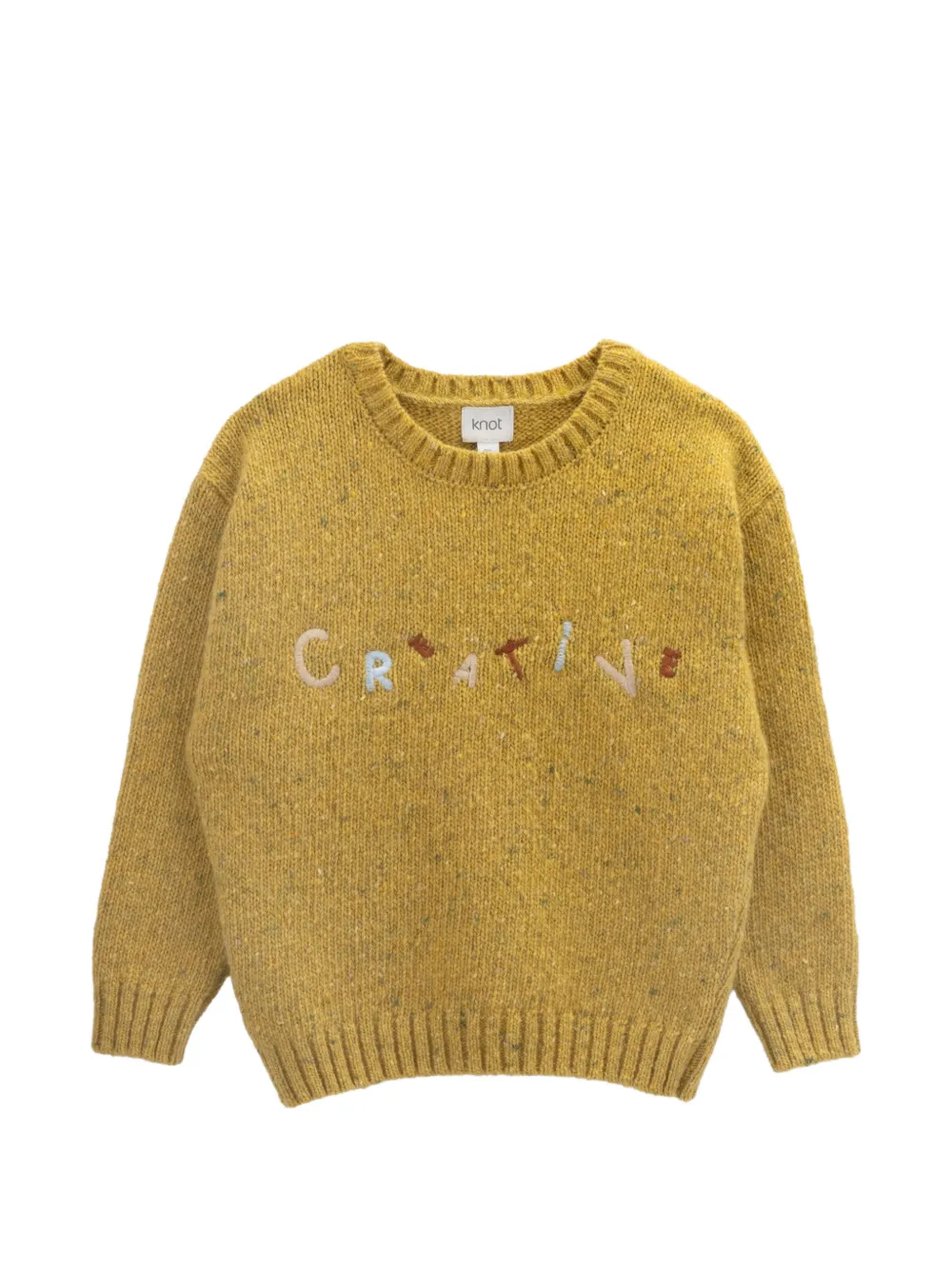 Knot Kids' Creative Embroidered Sweater In Yellow