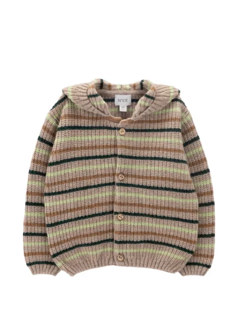 Knot Sunny striped hooded cardigan
