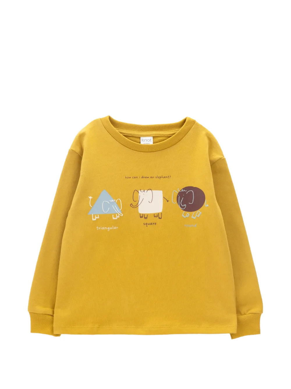 Knot T-shirt Grey Giant a maniche lunghe con stampa grafica - Giallo