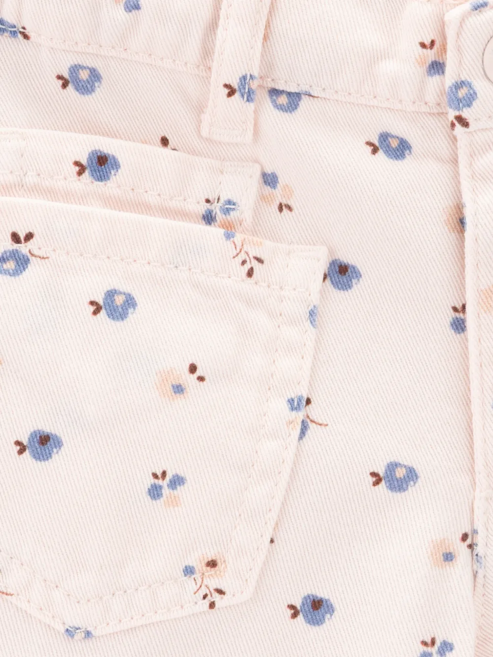 Knot Blush Petals twill broek met bloemen-print Roze