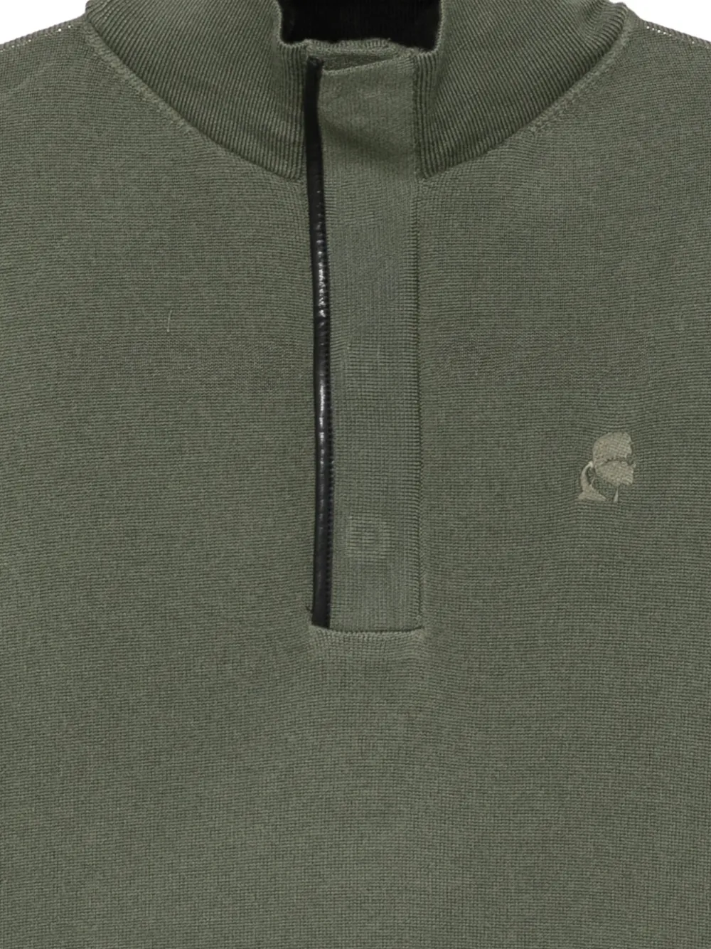 Karl Lagerfeld Trui met geborduurd logo en kwartrits Groen