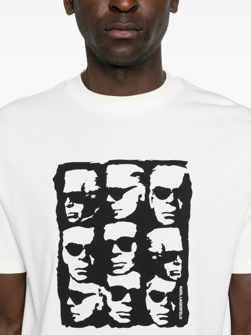 Karl Lagerfeld T-shirt met grafische print Beige