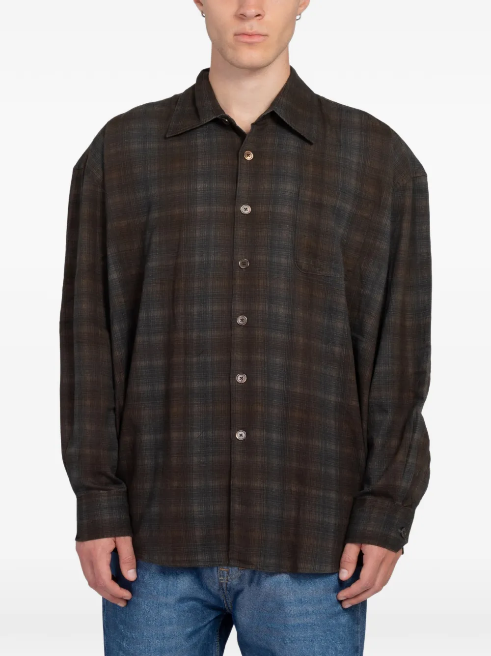 OUR LEGACY Borrowed checked shirt