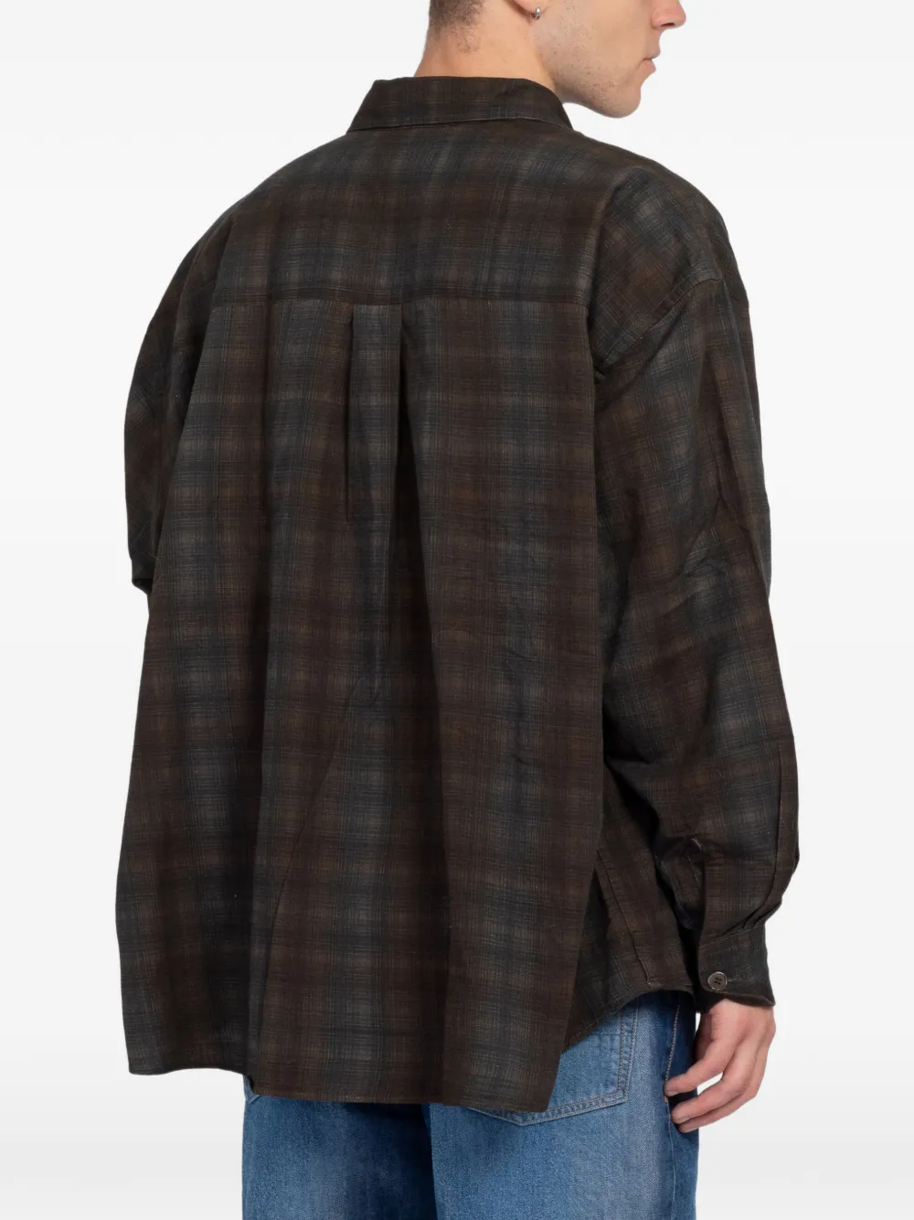 OUR LEGACY Borrowed checked shirt Bruin
