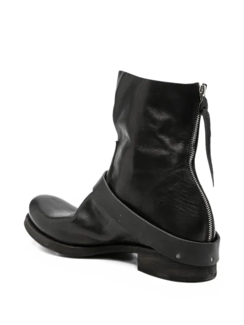 Ma+ buckle-strap rear-zip boots