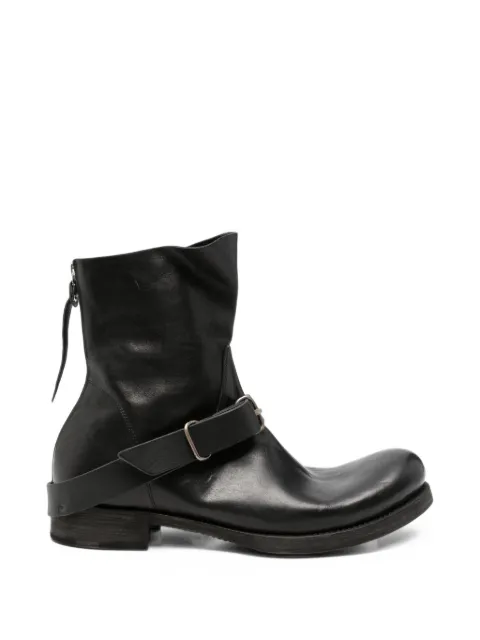 Ma+ buckle-strap rear-zip boots