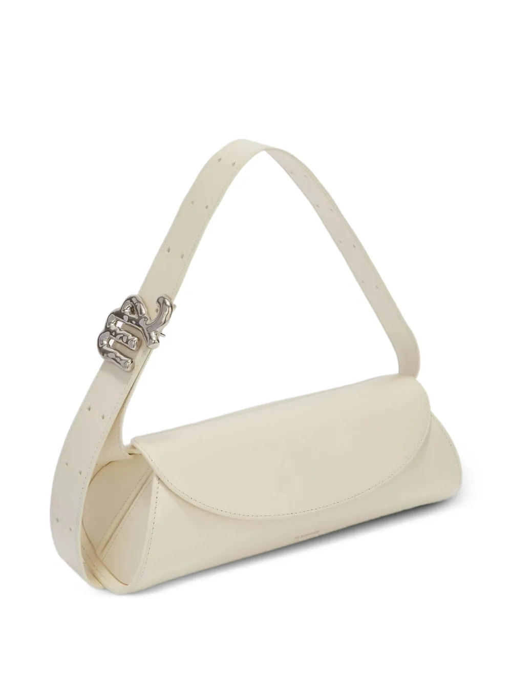 Jil Sander Kleine Cannolo schoudertas met sterrenbeeld-gesp Beige