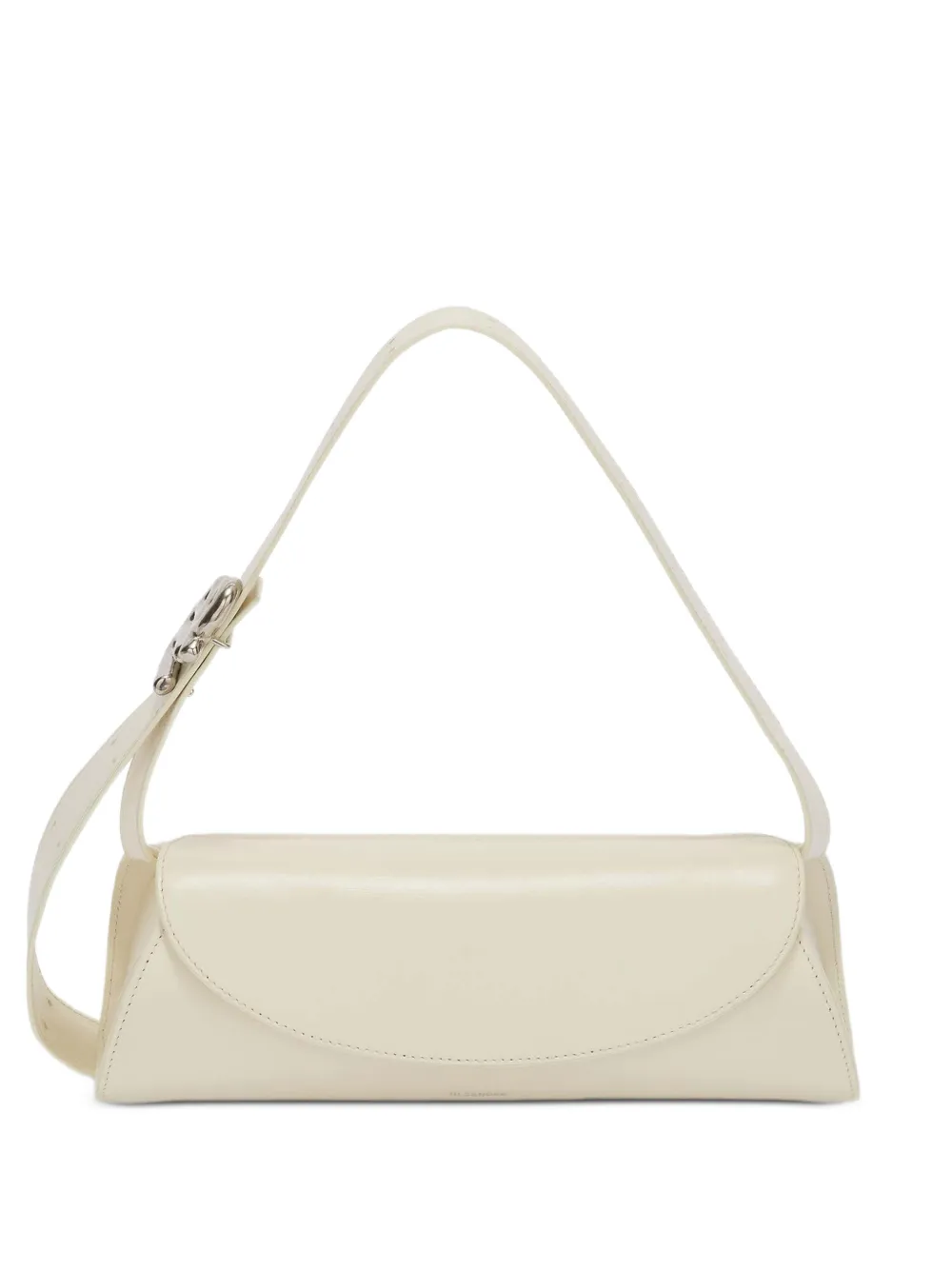 Jil Sander small Cannolo zodiac-buckle shoulder bag - Nude