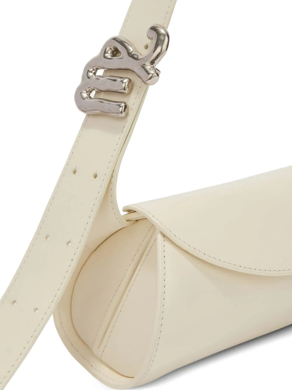 Jil Sander Kleine Cannolo schoudertas met sterrenbeeld-gesp Beige