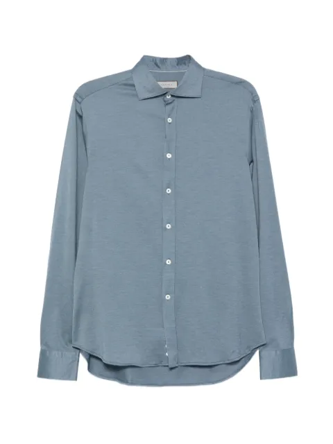 Canali spread-collar button-up shirt
