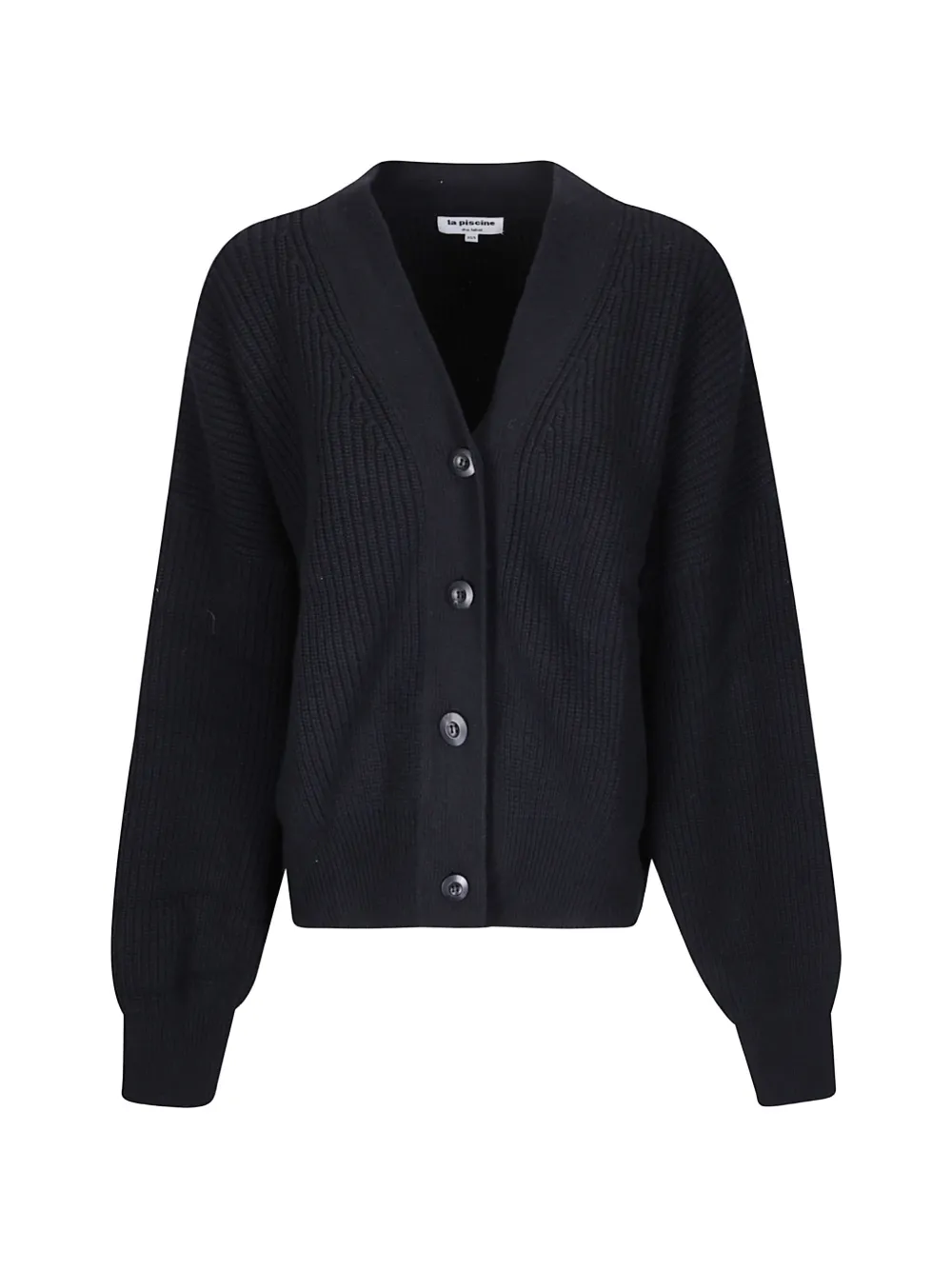 La Piscine ribbed-knit V-neck cardigan - Black