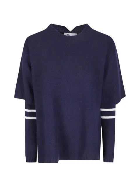Sibel Saral layered-sleeve striped sweater