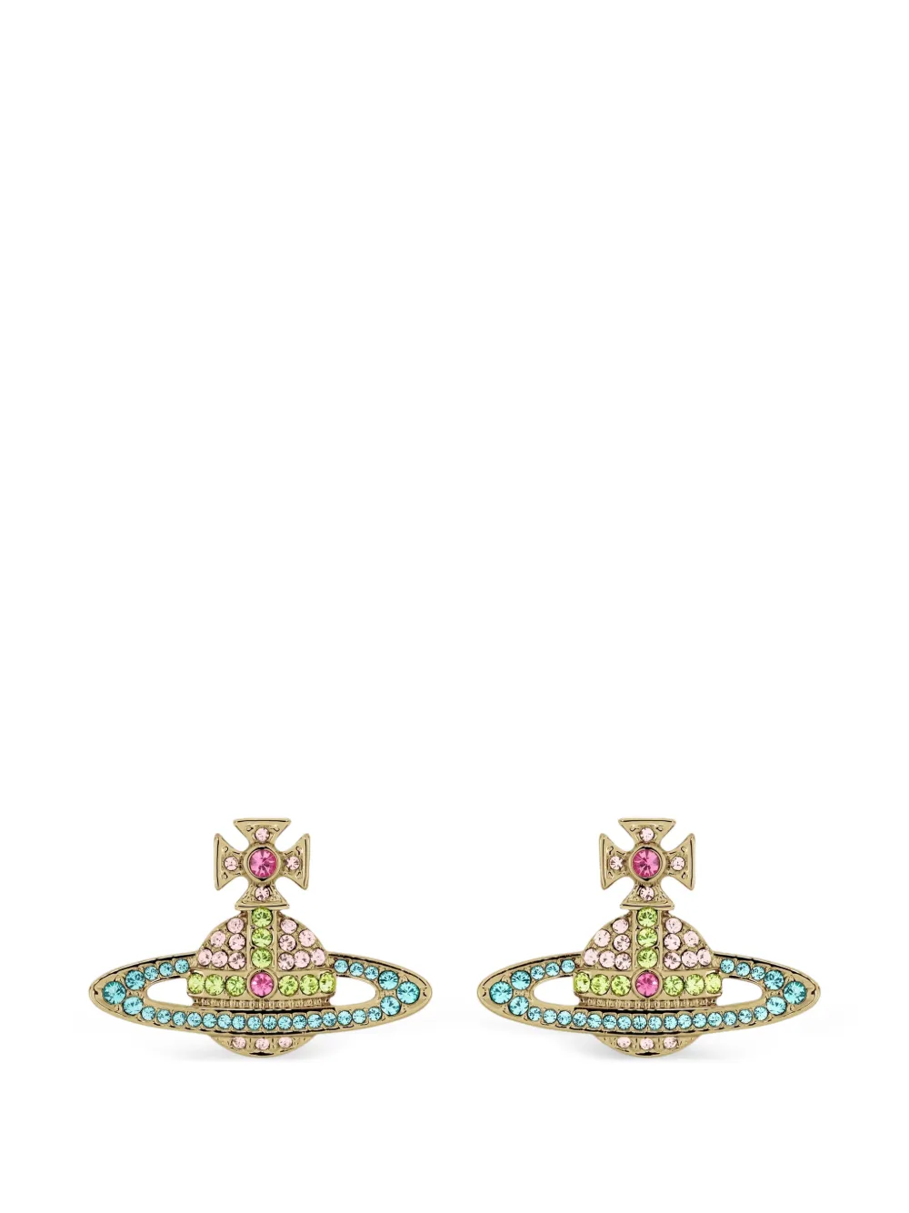 Vivienne Westwood Kika crystal-embellished Orb earrings - Gold