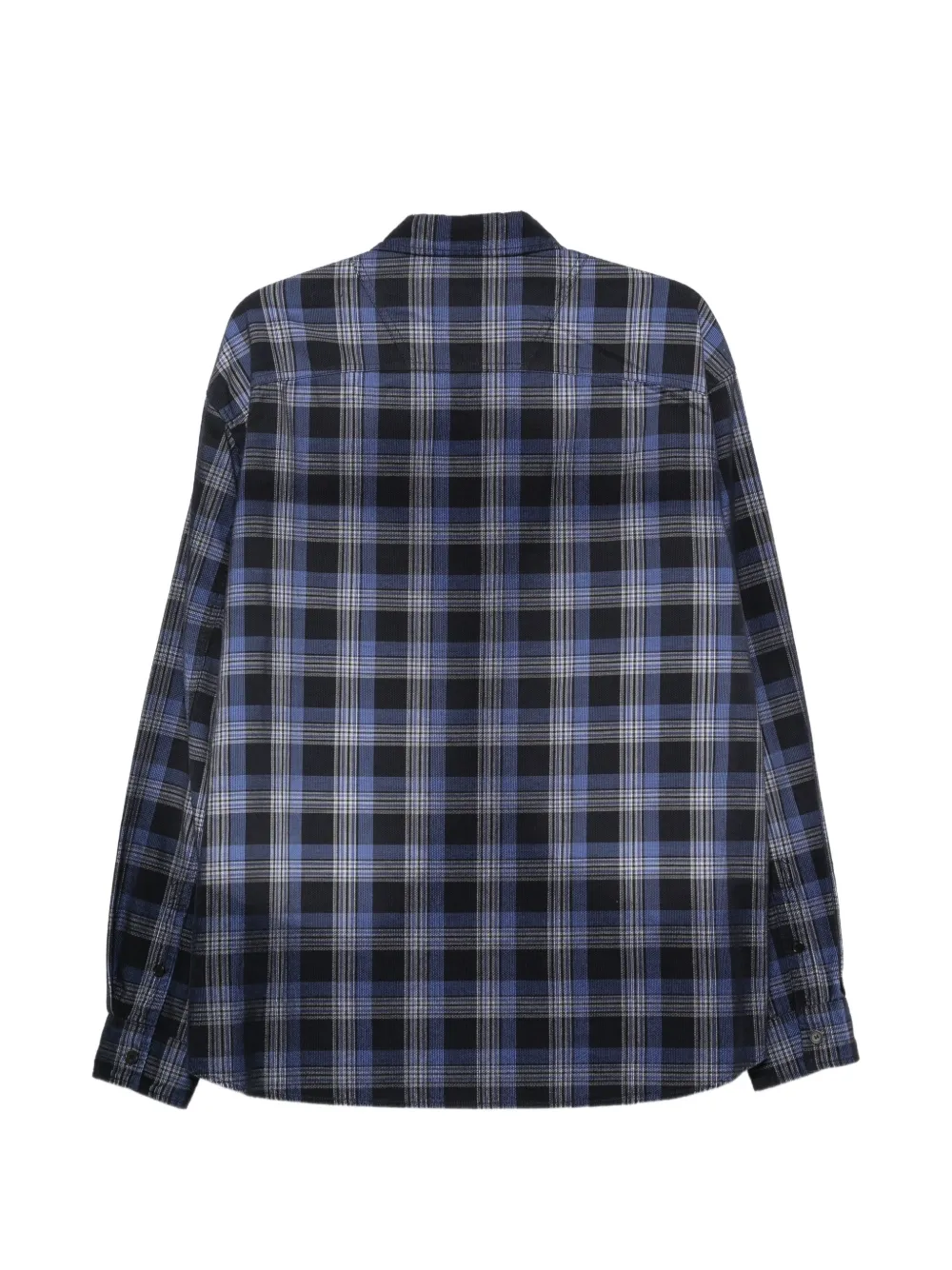 Juun.J check-pattern button-down shirt Blauw