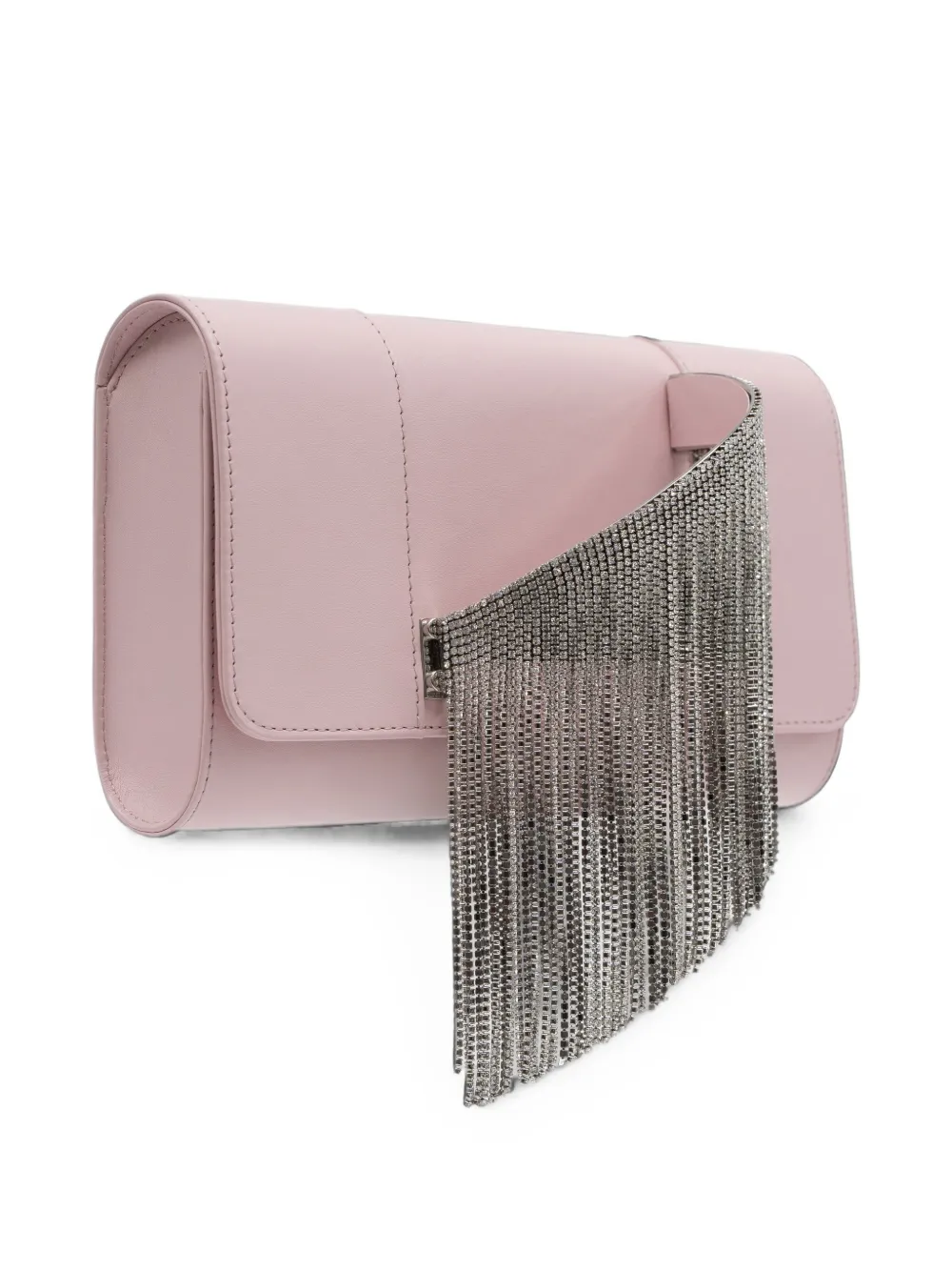 Perrin Paris L'Eiffel Cascade clutch verfraaid met kristallen Roze