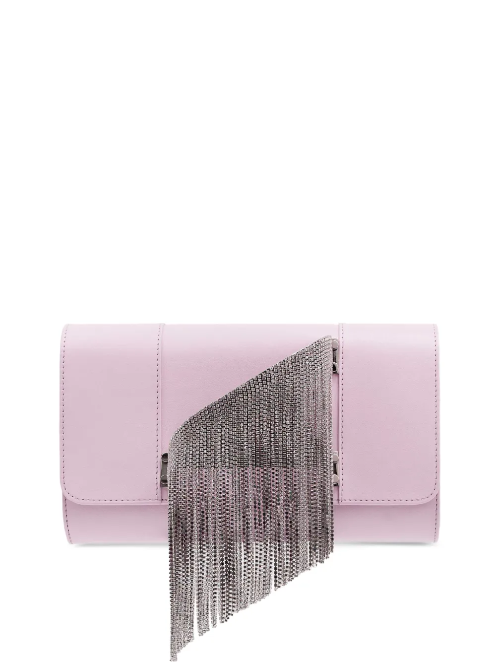 Perrin Paris Clutch L'Eiffel Cascade con cristalli - Rosa