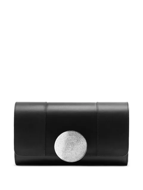 Perrin Paris Le Disque Strass leather clutch bag