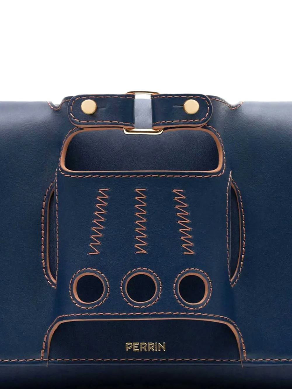 Perrin Paris Le Cabriolet Glove clutch bag Blauw