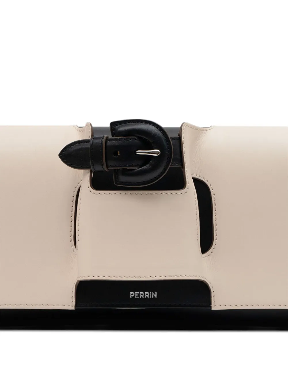 Perrin Paris La Parisienne clutch met gespbandje Beige