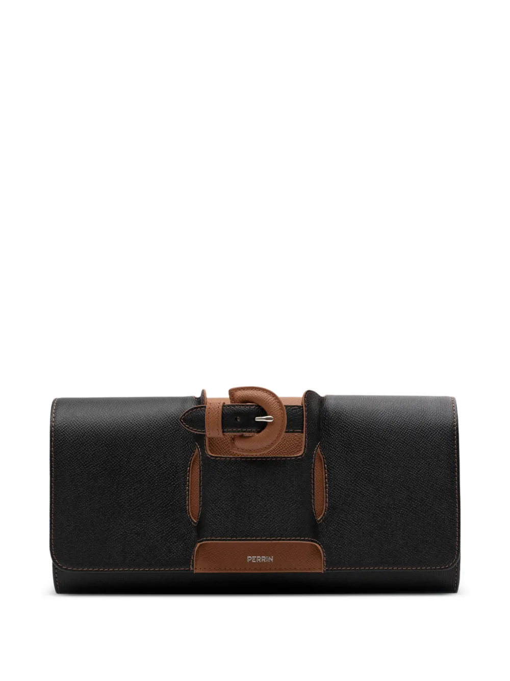 Perrin Paris pochette La Parisienne en cuir à boucle - Noir Perrin Paris pochette La Parisienne en cuir à boucle - Noir