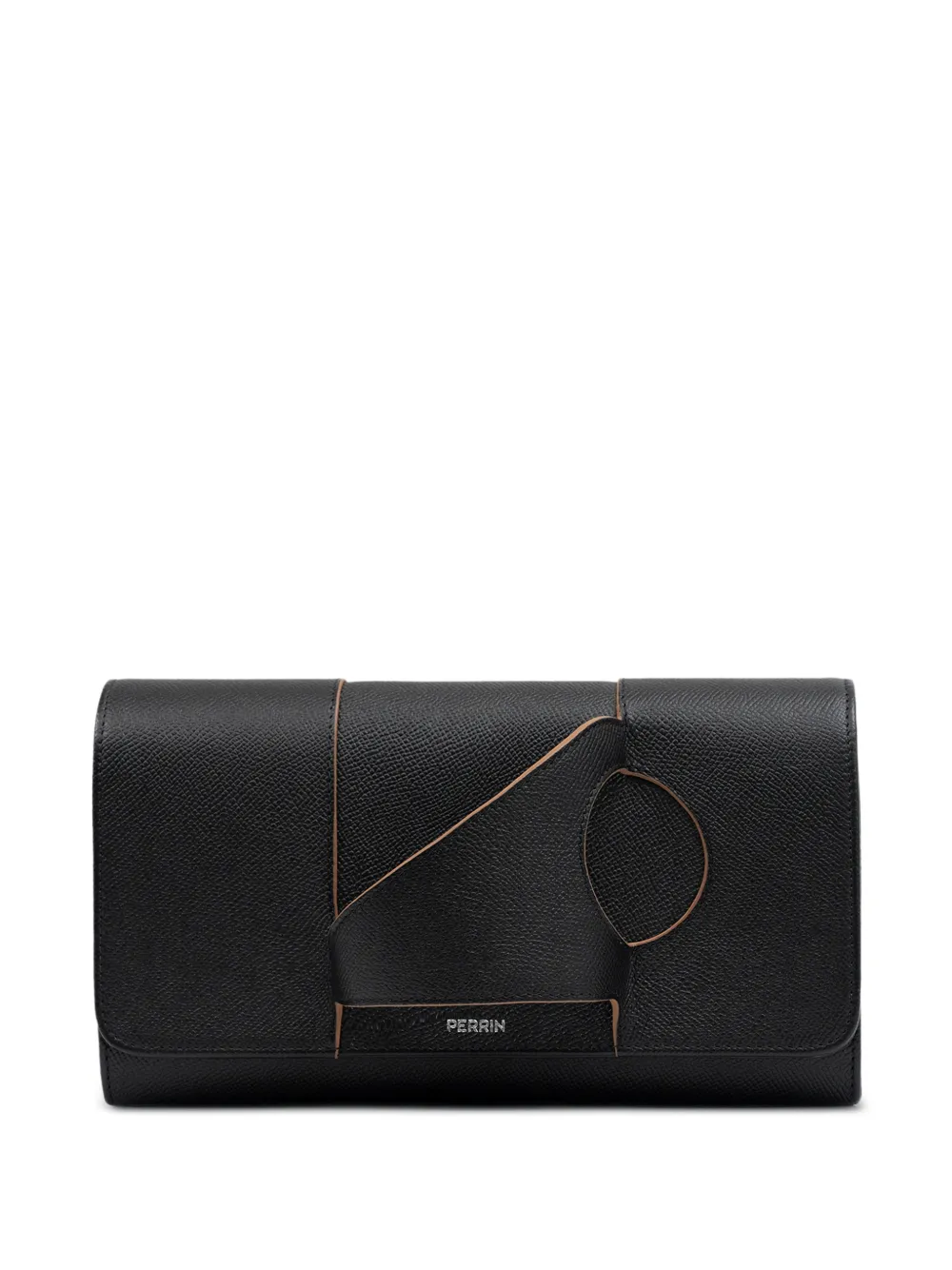 Perrin Paris pochette L'asymétrique à anse intégrée stylisée - Noir Perrin Paris pochette L'asymétrique à anse intégrée stylisée - Noir