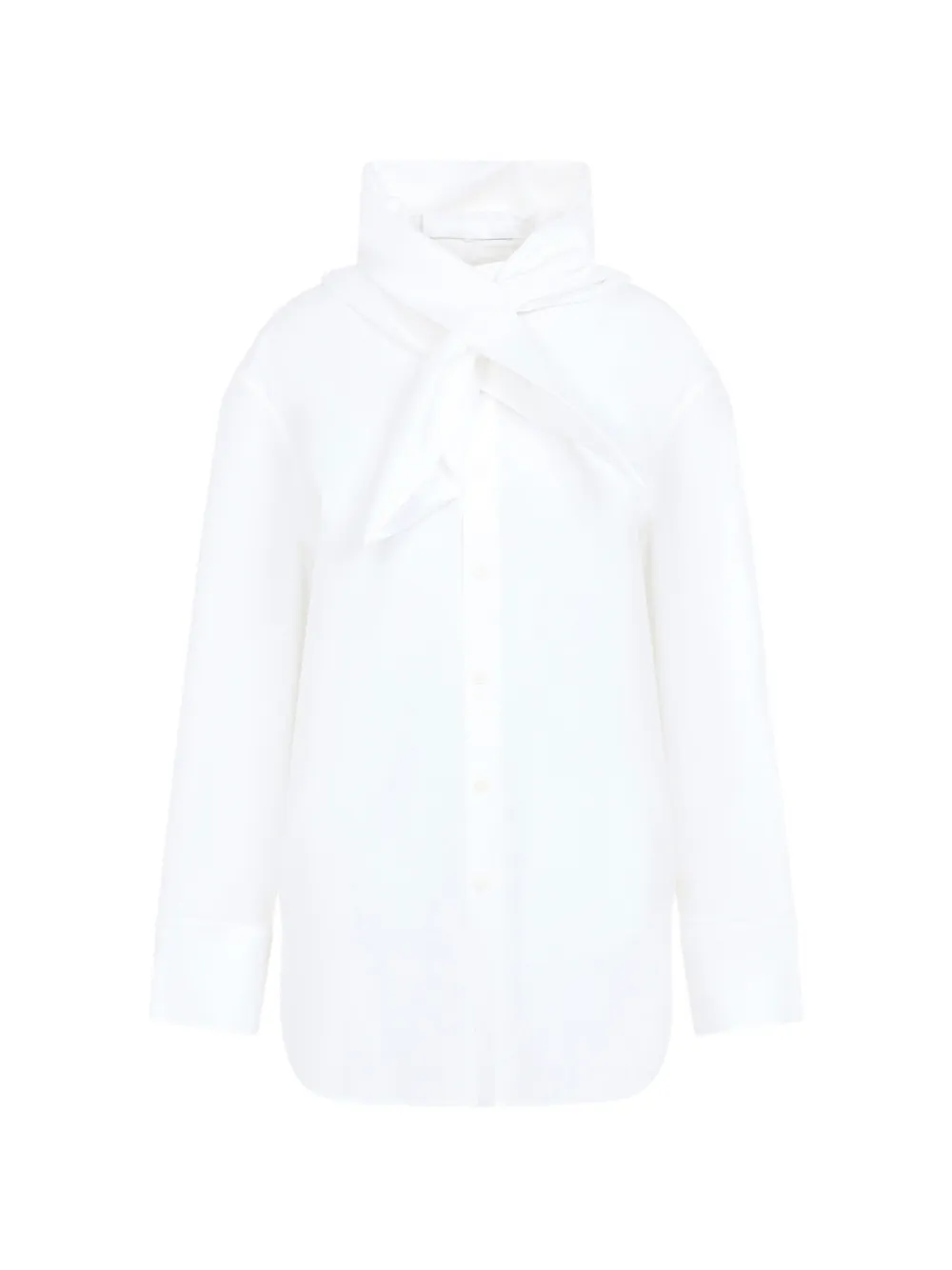 Carven scarf-detail button-up shirt - Weiß