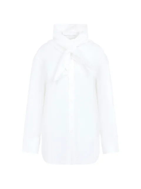 Carven scarf-detail button-up shirt
