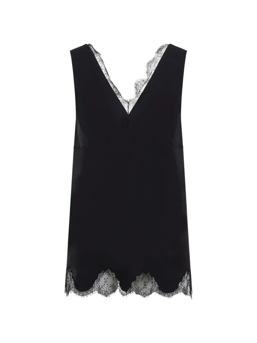 Carven lace-trim blouse - Nero