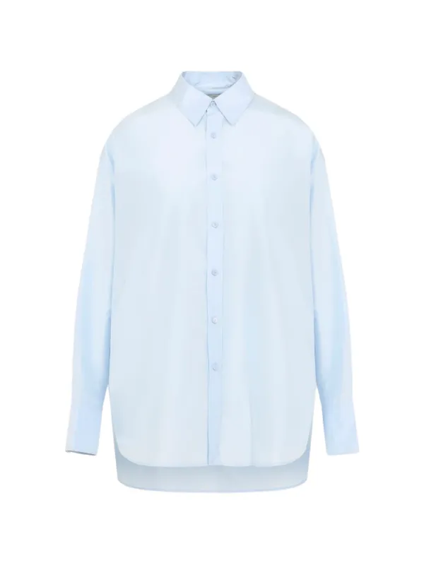 Carven Faux-pearl Embellished Shirt in Blue