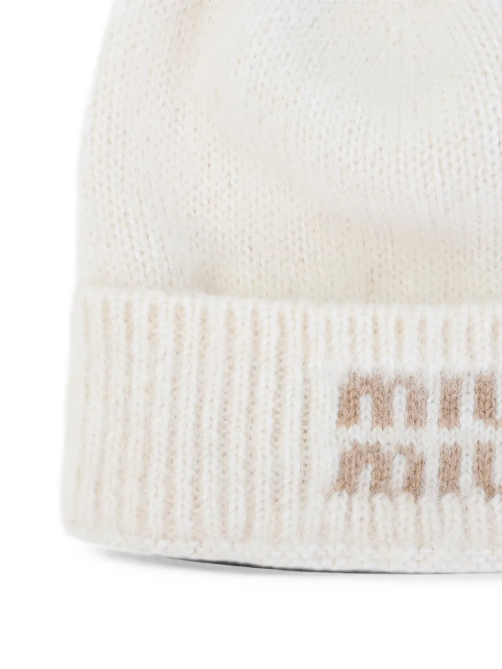 Miu Muts van mohairblend Wit