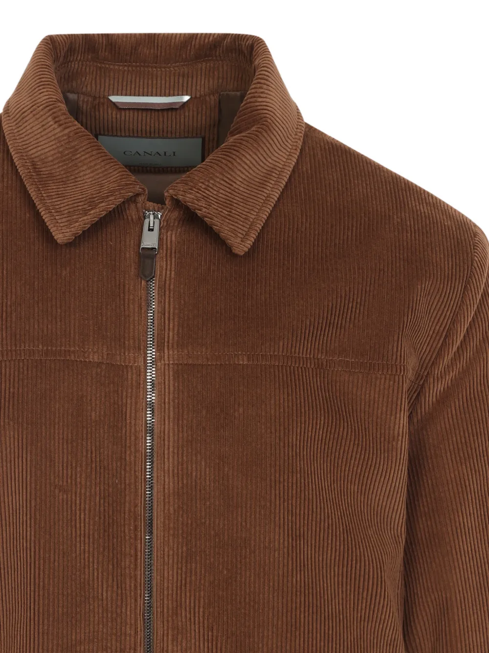 Canali Ribfluwelen jack Bruin