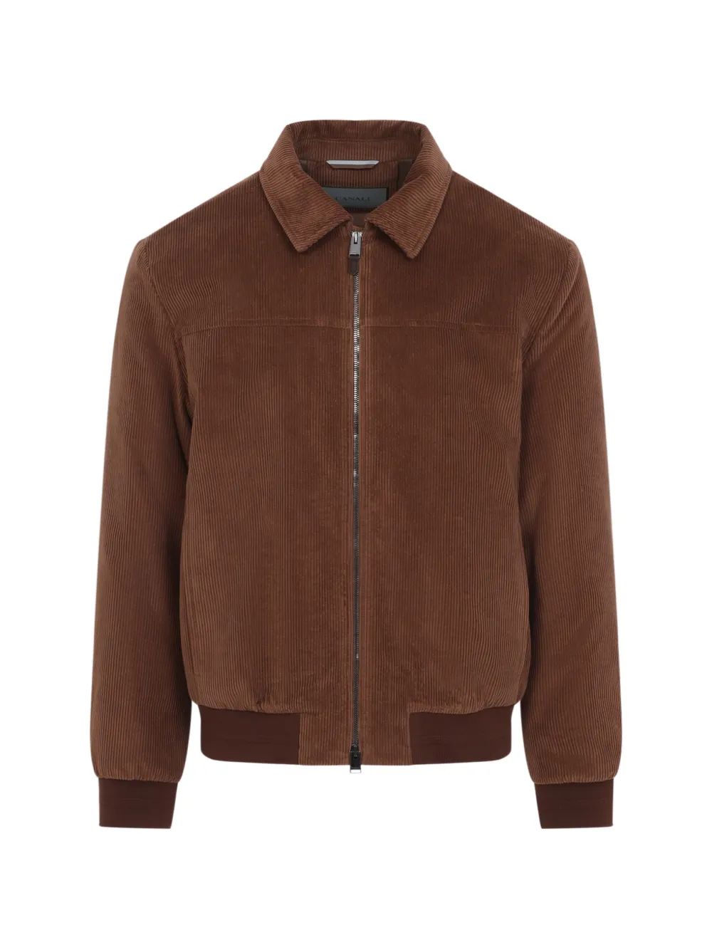 Canali corduroy zip-up jacket