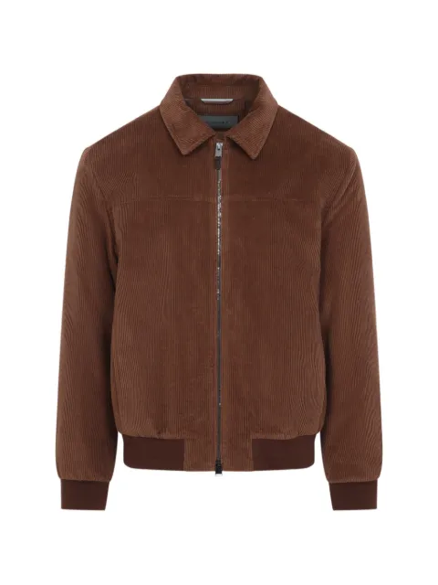 Canali corduroy zip-up jacket