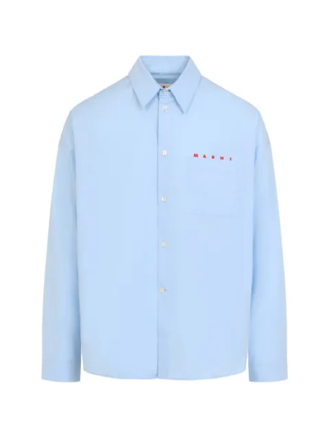 Marni logo-print pocket shirt