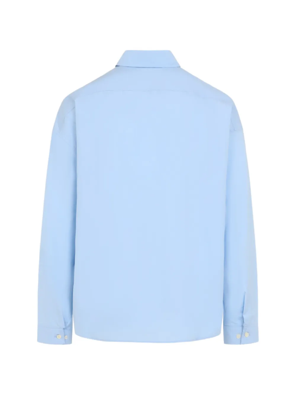Marni logo-print pocket shirt Blauw