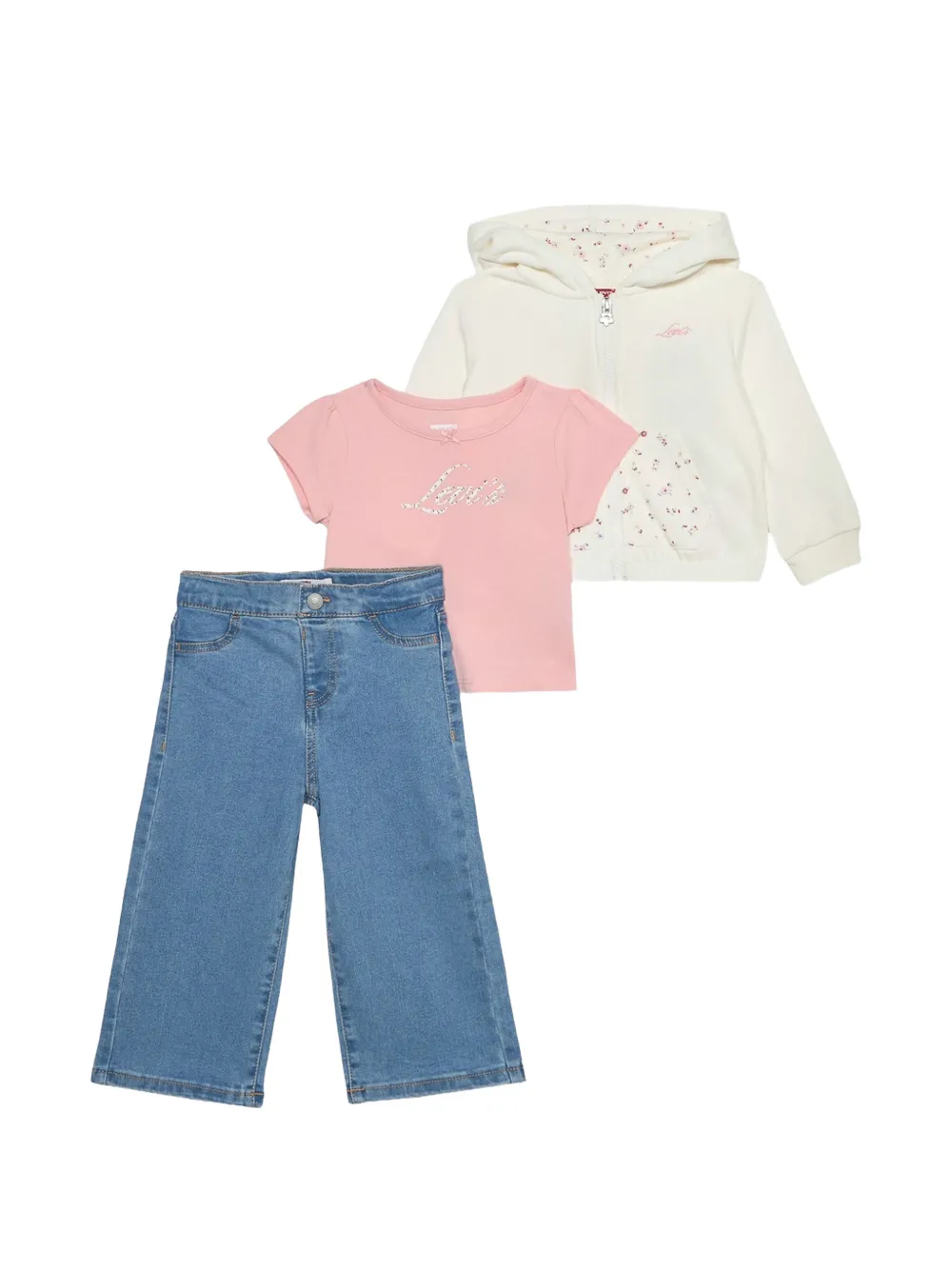 Levi's Kids logo-print jeans set (set of three) - Blau