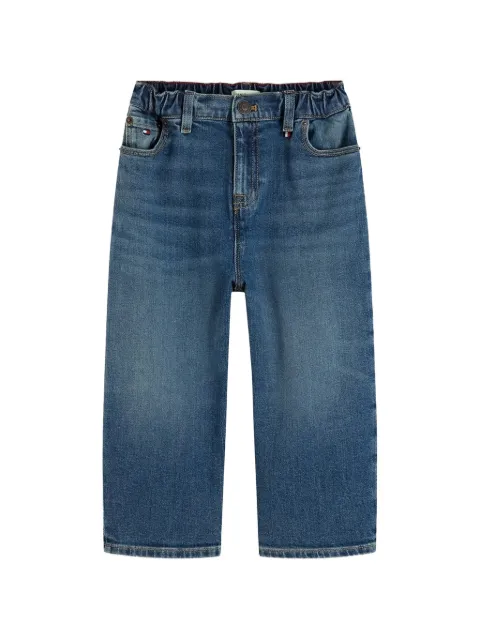 Tommy Hilfiger Junior logo-patch straight-leg jeans