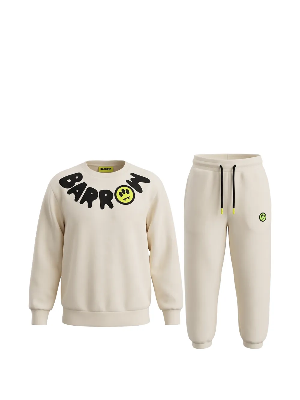 Barrow kids logo-print cotton tracksuit set - Toni neutri