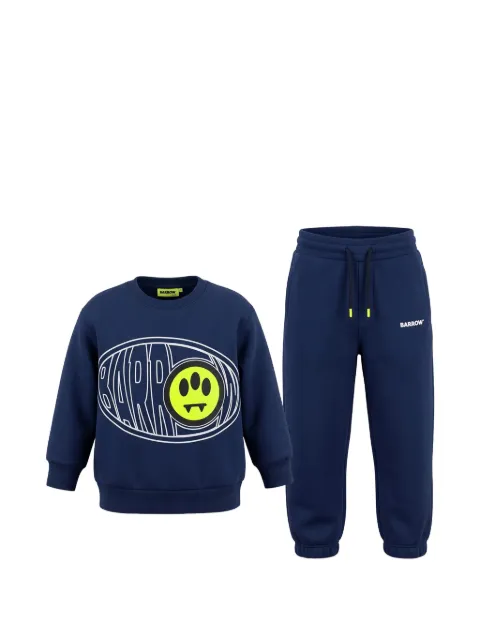 Barrow kids logo-print cotton tracksuit set