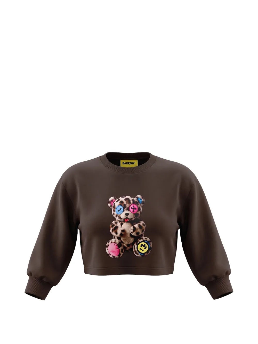 Barrow kids Cropped sweater met beren-print Bruin