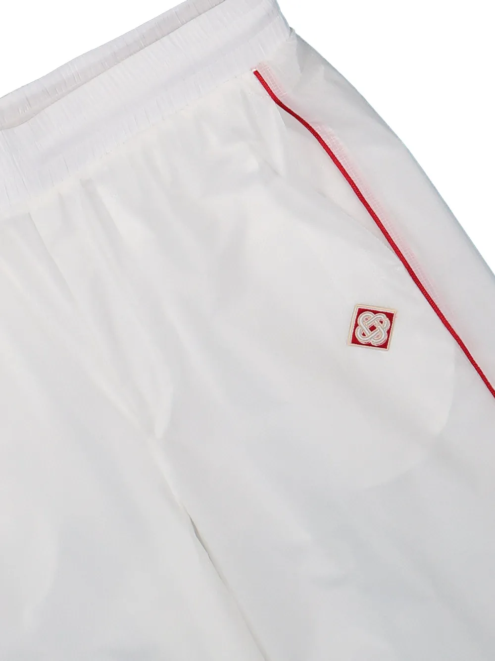 Casablanca reflective-printed ripstop straight-leg trousers Wit