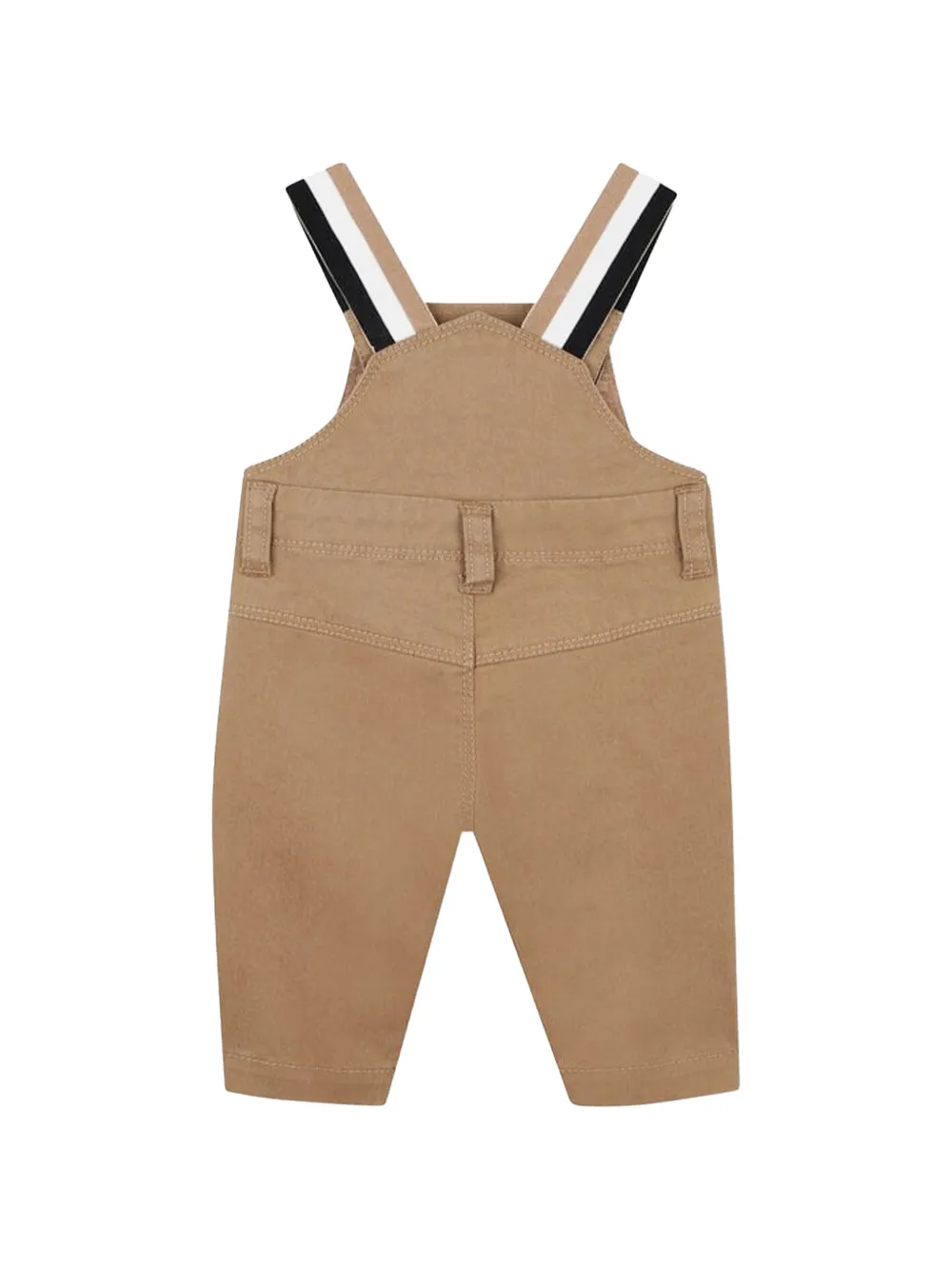 BOSS Kidswear Tuinbroek met logopatch Beige
